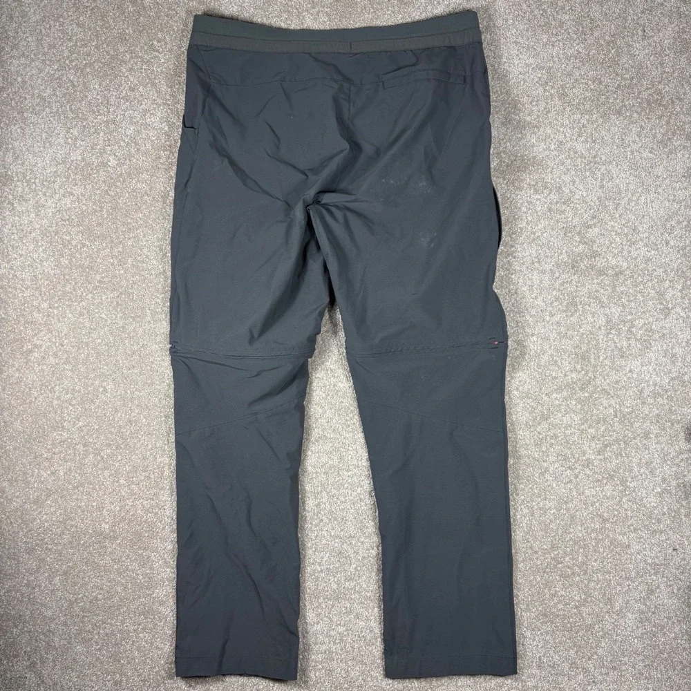 The North Face Mens Convertible Hiking Pants Dark Gray 36x32 Zip Off Cargo